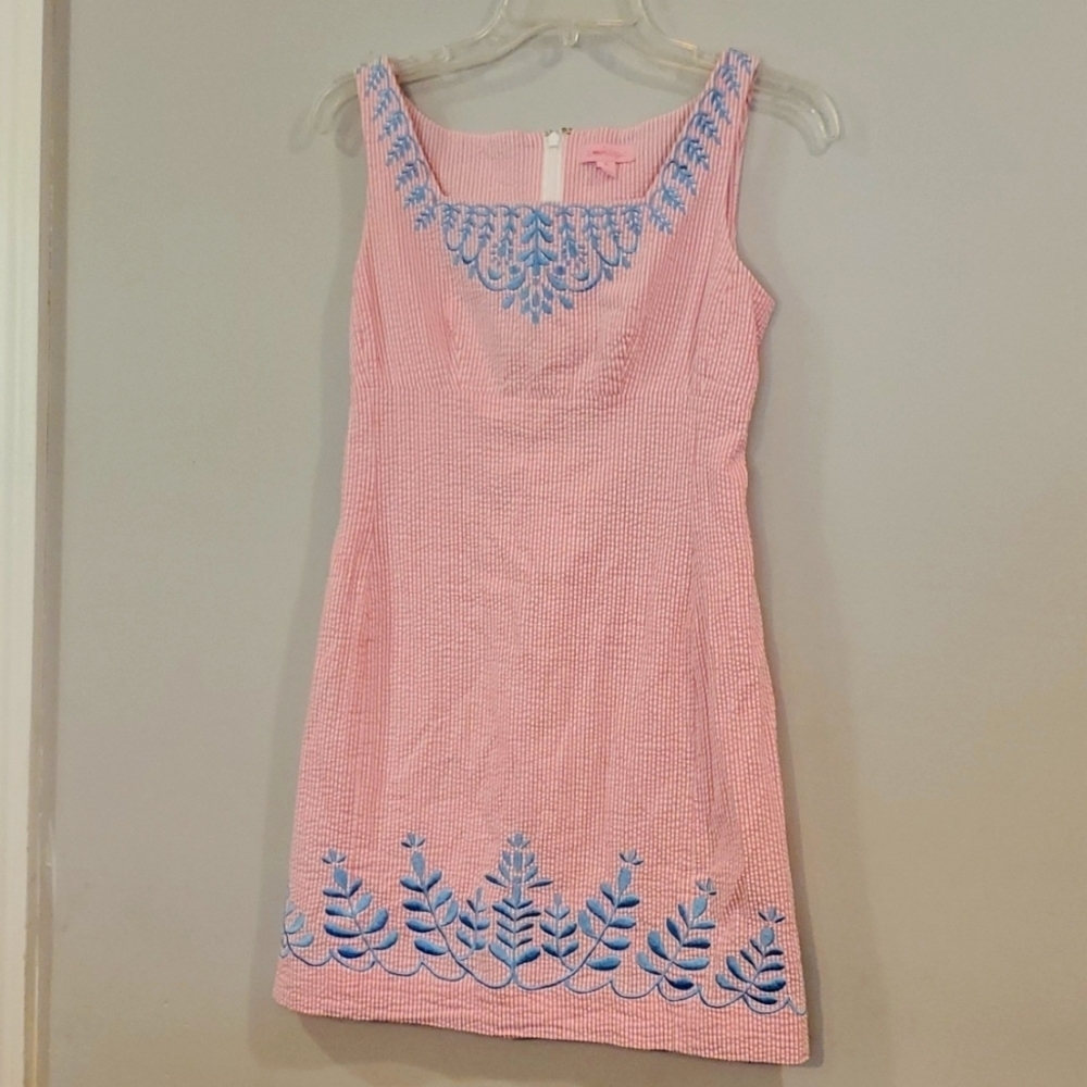Lily Pulizer Dress - Pink Seersucker Gingham